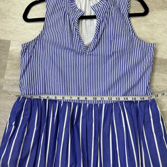 J.Crew Sleeveless tiered popover dress in mixed stripe #AK264 size small - Picture 8 of 9